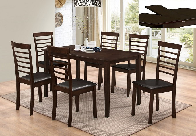 Solid wood Dining Table 7PCs