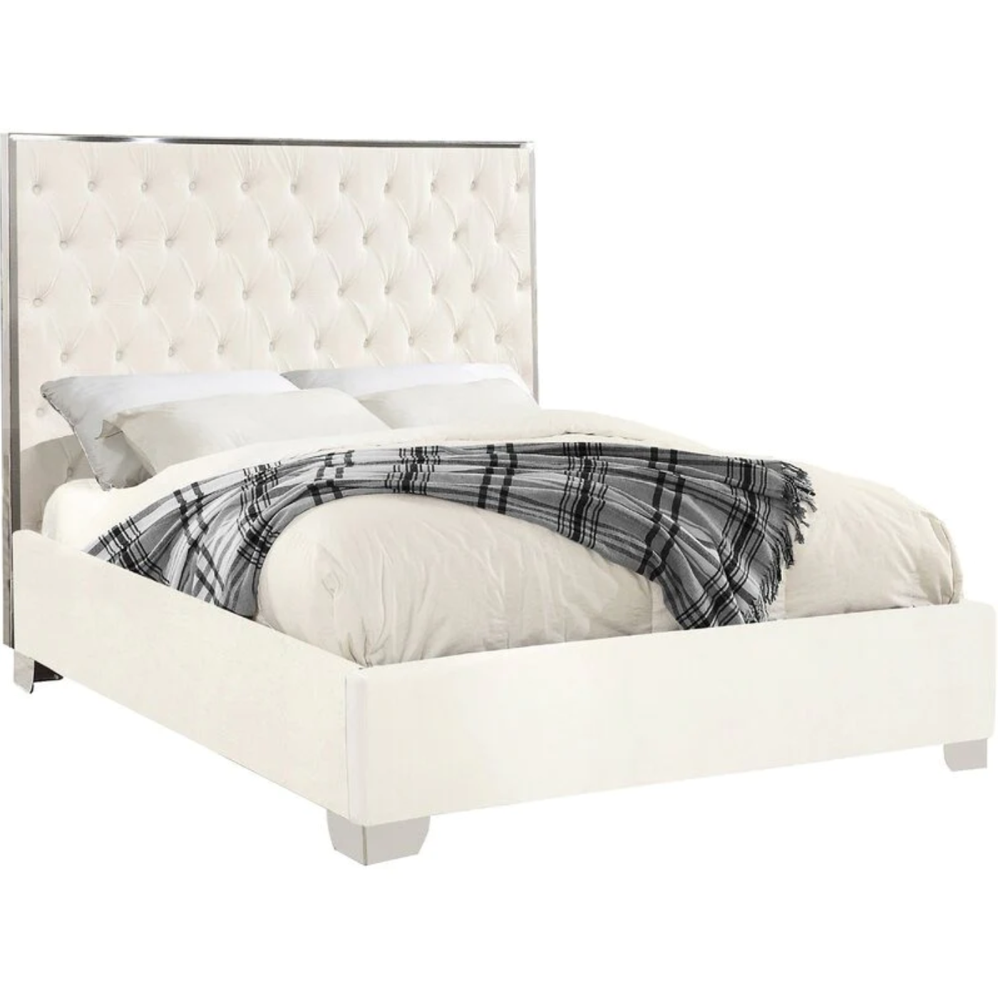 VIOLET TUFTED BED